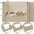 thumbnail image 3 of SmithBuilt 48" x 48" x 18" Whelping Box for Dogs and Puppies, Heavy Duty Whelping Pen and Birthing Box with Rails, Brown, 3 of 8