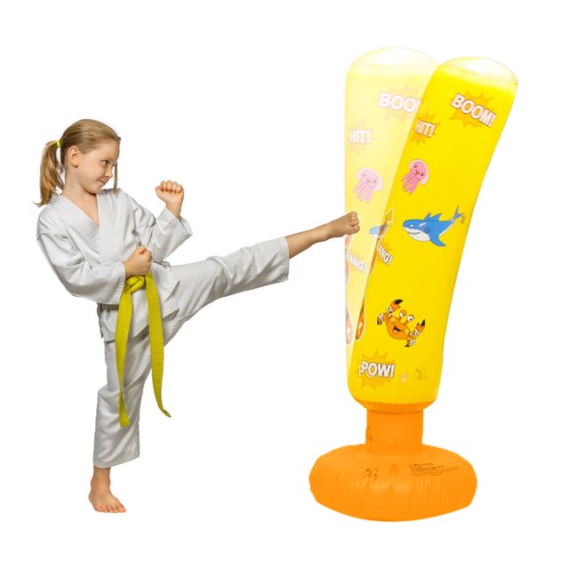 Saco de boxeo inflable para niños, saco de arena inflable para niños, saco de boxeo inflable grueso, saco de arena inflable para niños.