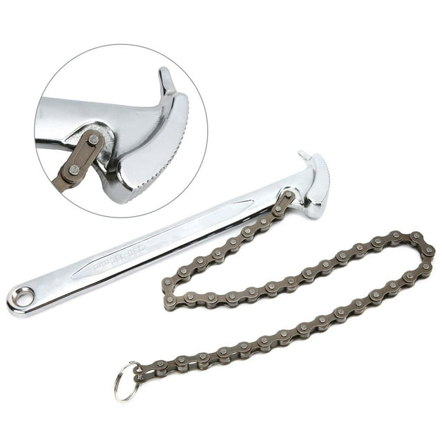 Cadenas ponga de tubería, Llave de Cadena de 156 mm Diámetro de Ajuste Maxium Diámetro Cromado de Acero Vanadium Ajustable Para MantenimientO