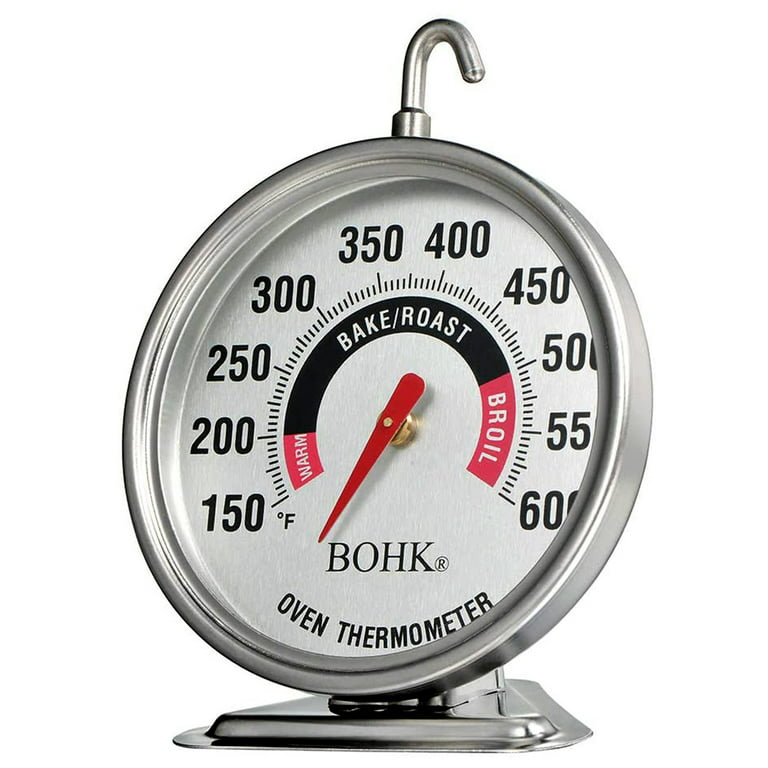 Efeng Large 3.5 Oven Thermometers for Gas/Electric Oven with Large Hanger&Base,Safety Leave-In Oven,Easy to Read Large Number,No Fading Color for