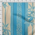 thumbnail image 4 of oneOone Velvet Sky Blue Fabric Tropical Sewing Material Print Fabric By The Yard 58 Inch Wide, 4 of 7