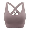 thumbnail image 4 of vigerkar Sports Bra for Women-High Impact Criss Cross Back, Full Support for Large Bust Yoga Bra (Coffee, M), 4 of 6