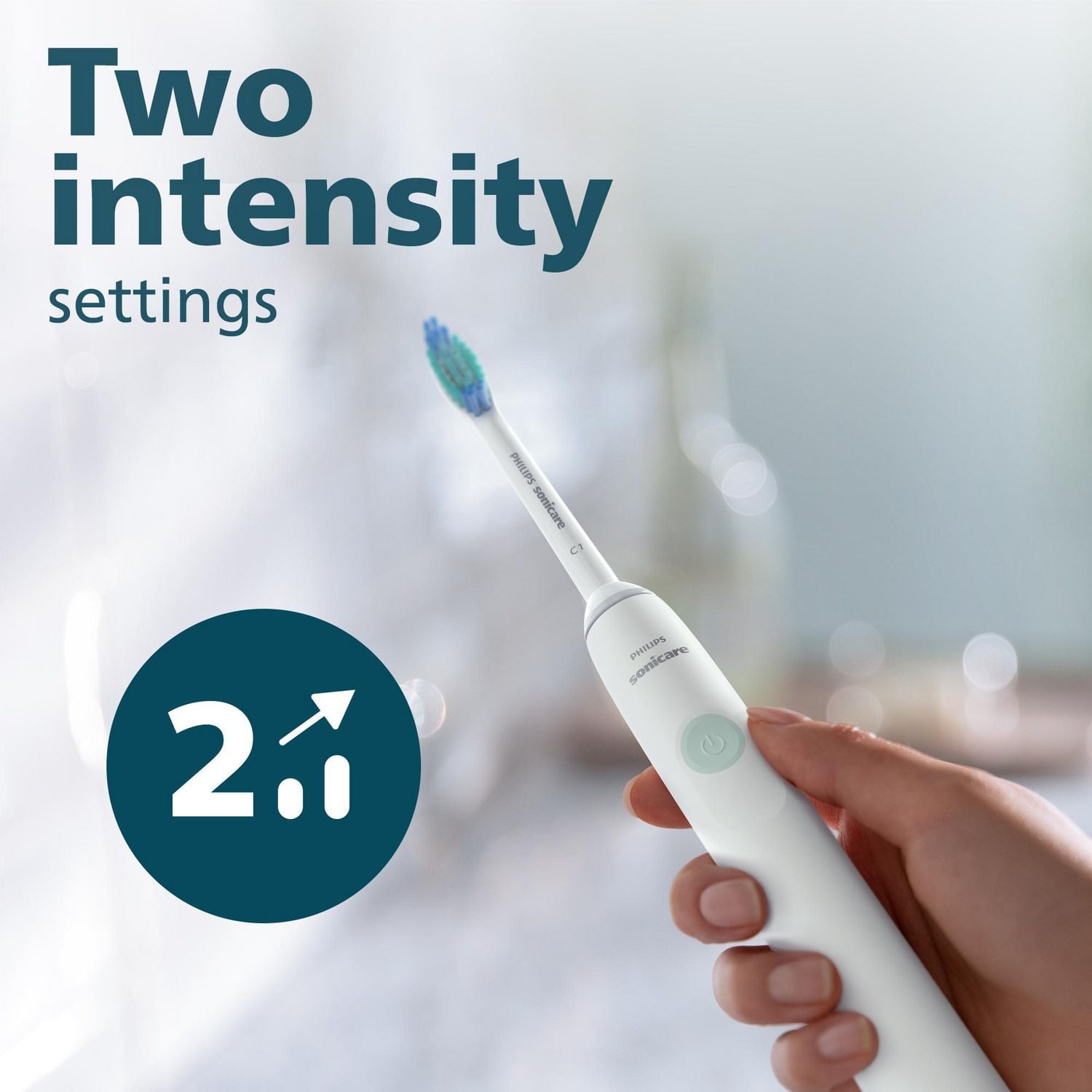 Philips Sonicare 2300 Power Toothbrush, Rechargeable Electric Toothbrush, White and Black, Sonicare Dual Handle pack