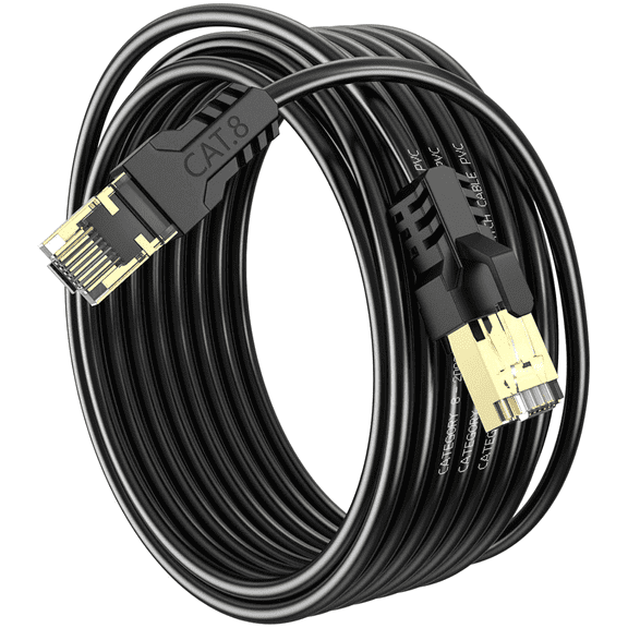 Jorenca Ethernet Cable 20 ft, Cat 8 Network Cable High Speed LAN Internet Cord Indoor