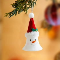Mouliraty Cute Santa Claus, Snowman & Reindeer Bell Ornaments, 5.51in Christmas Tree Decorations, Xmas Hanging Figurines for Home, Holiday Party Supplies