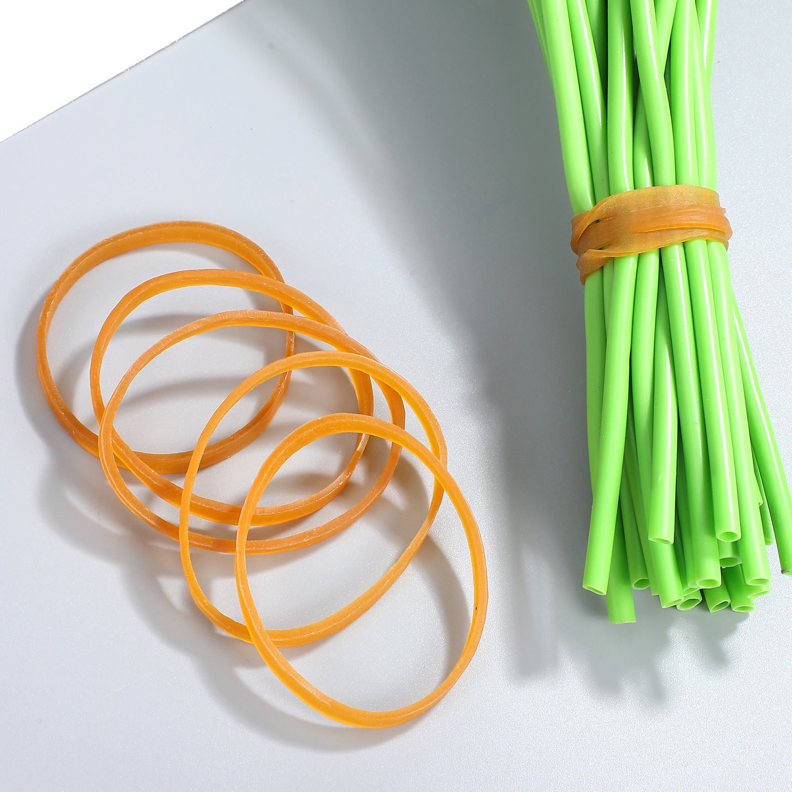 WHAMVOX 350 Pcs Wide Rubber Band Thick Office Yellow