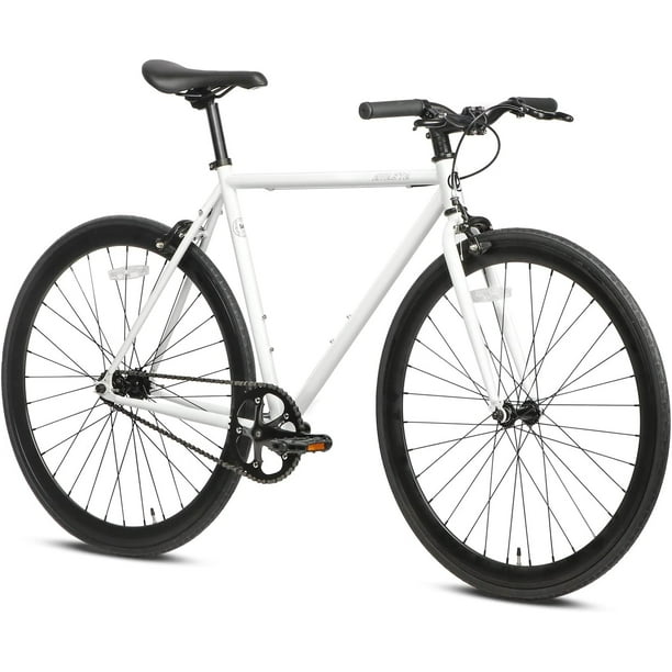 AVASTA Single-Speed Fixed Gear Urban Bike for Women and Men,Light weihgt Unisex Fixie Bike,Flat Handlebar and Flip Flop Hub City Road Bike,54 White - Walmart.com