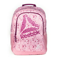 Reebok Unisex Lightweight Durable Water-Resistant Marley Backpack (Pink Splatter)