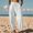 #White, variant on DPTALR Women's Fashion Casual Loose Baggy Cropped Linen-Look Pocket Trousers,Blue,Size XXL