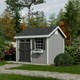 thumbnail image 2 of Little Cottage Co. 8x10 Colonial Pinehurst Shed with Operable Window and Floor, Outdoor Wood Storage Do-It-Yourself Precut Kit, 2 of 14