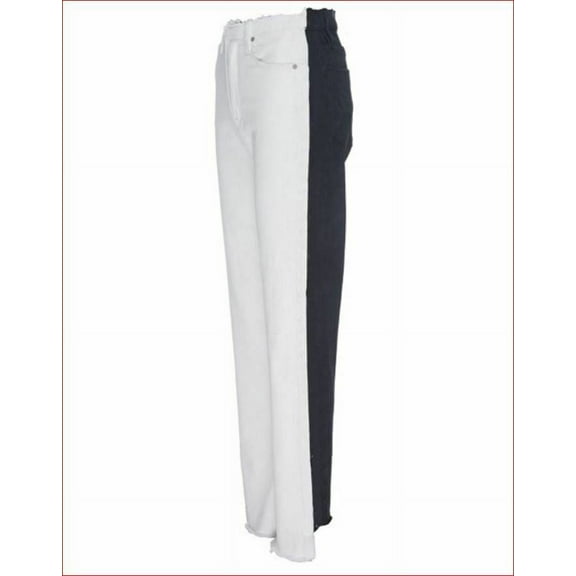 new HUDSON women jeans Holly Straight WHC2031DPQ Tote white black sz W25 $245