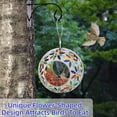 thumbnail image 6 of VOREEN Handcrafted Mosaic Glass Hanging Fly-Through Feeder, Multicolor Flower Design, 6 of 7