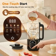 Luxmo 50oz Automatic Nut Milk Maker, Homemade Hot Soy Milk Almond Cow Maker Machine, 10-in-1 Plant-Based & Dairy-Free Beverage Oat Milk Maker with Delay Start, Keep Warm, Boil Water(1500ML)