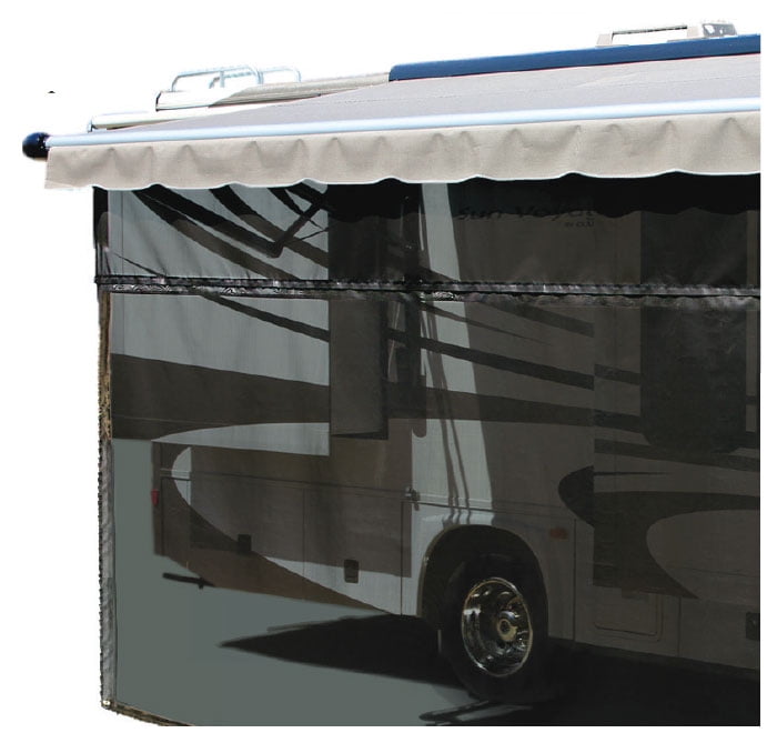 Hot New DCP RV Awning Shade with 90% Privacy Screen Free Kit  8' x 20' Black 
