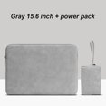thumbnail image 2 of Laptop Sleeve Leather Waterproof Notebook Bag Zipper Shock-Proof Computer Case, , 13 Inches-Pu-15, 2 of 8