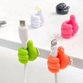 thumbnail image 1 of le Clips Organizer Sticker Hook,10pcs Creative Thumbs Up Shape Wall Hooks Self-Adhesive for Key Hanger Desktop Cord Wire, 1 of 1