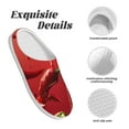 thumbnail image 5 of Easygdp Floating Red Chili Peppers Slippers for Women Mens Winter Warm Home Slippers Plush Slip on House Slippers for Indoor Outdoor Shoes-39/40, 5 of 7