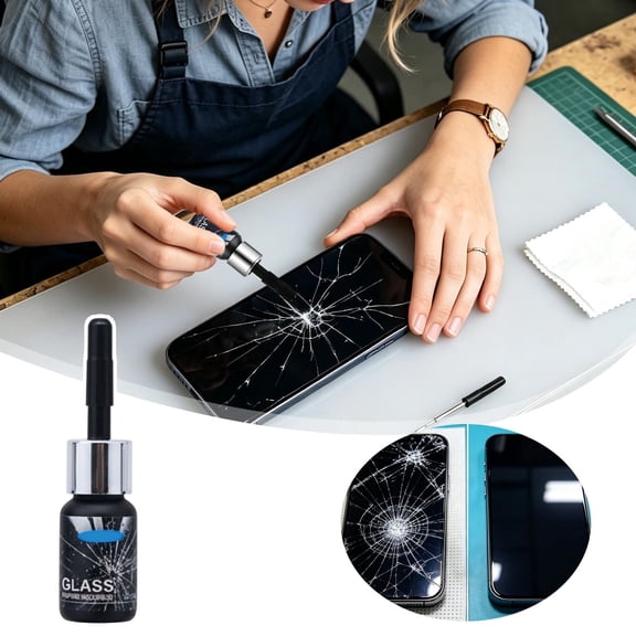 Soovim Phone Screen Repair Kit, Screen Repair Glue Adhesive for Smartphone Display Glass, Waterproof Repair Compound with Tools