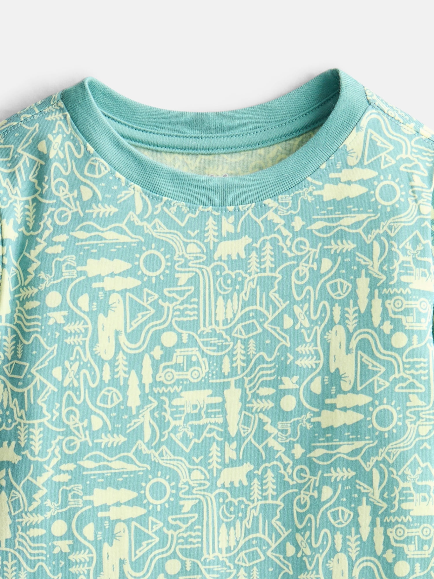 Wonder Nation Toddler Boys' Print Tee with Long Sleeves, Sizes 18M-5T