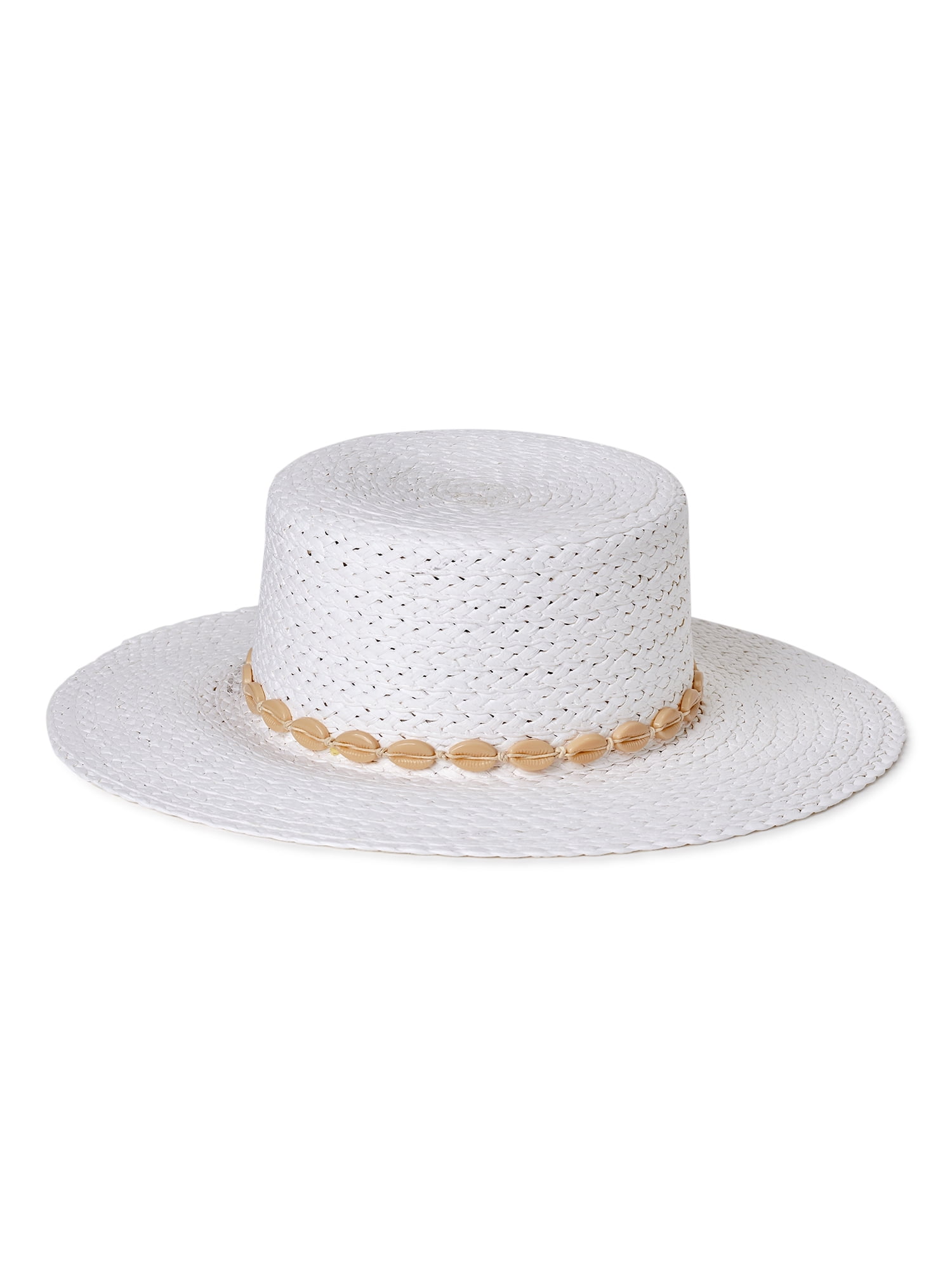 Time and Tru Boater Hat W/ Shell Trim 