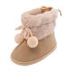 thumbnail image 1 of Bebé Color Sólido Más Terciopelo Zapatos De Algodón Doble Pompón Fondo Suave Niño Botas De Nieve Del, 1 of 4