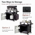 thumbnail image 4 of 39.5" Outdoor Grill Cart with Slide-Out Middle Shelf and Stainless Steel Top, Waterproof Cover Included, 4 of 8