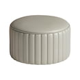 thumbnail image 2 of Taburete otomano redondo, taburete de té para sofá, taburete decorativo, taburete reposapiés, taburete pequeño para sala de estar y oficina , gris, 2 of 8