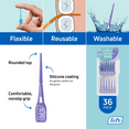TEPE EasyPick XL Purple Toothpicks 36Pack Dental Floss Picks for