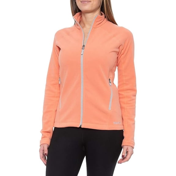 Marmot Women's Rocklin Full-Zip Jacket, Lightweight 100-Weight Fleece (Coral Pink, X-Large)