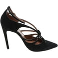 thumbnail image 2 of Tabitha Simons Escarpin en Cuir Noir à la Cheville pour Femme avec Nœud - 6 M, 2 of 3