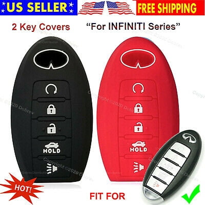 2pcs 5B Silicone Cover Holder Protector Entry Fob Case for Infiniti Smart Key
