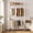 White, variant on GDF Studio 3-Tier Rolling Clothes Rack with 2 Hanging Rods and Adjustable Shelves, White