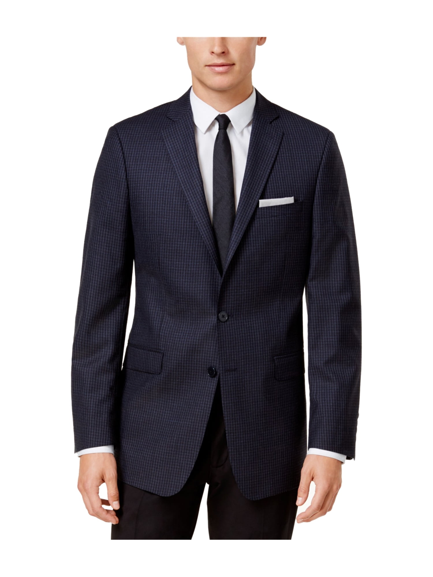 Calvin Klein Mens Check Sport Coat 