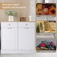 thumbnail image 6 of Eclife 20 Gallons Double Tilt Out Trash Cabinet Wood, White, 6 of 7