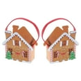 thumbnail image 3 of Felt Gingerbread House Basket (8") - Set of 2, 3 of 4
