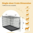 thumbnail image 4 of Max & Marlow Single-Door Dog Crate, Foldable Metal Wire Kennel, Portable, Tray and Divider Included, 42" x 27" x 30", 4 of 7