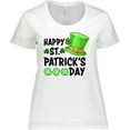 thumbnail image 3 of Inktastic Happy St. Patrick's Day Green Hat and Clovers Women's Plus Size T-Shirt, 3 of 5
