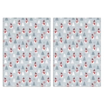 2 Pcs Funny Kitchen Towels,Light Blue Christmas Snowman and Tree Pattern Microfiber Dish Towels,Kitchen Tea Towels,Kitchen Towel Set (18" X 26")