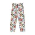thumbnail image 2 of Vsdgher Rose Flowers Print Mens Pajama Pants Sleep & Lounge Pants, PJ Bottoms With elastic waistb and Pockets, 2 of 5