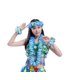 thumbnail image 5 of Leis Hawaianos Azules Con Hojas Verdes, 4 Uds., Para Fiesta De Graduación, Baile, Foto, Accesorio En Exteriores (Azul), 5 of 5