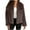 Khaki, variant on Frostluinai Fluffy Winter Coats Women Shaggy Faux Fur Jacket Coats Fuzzy Lapel Collar Open Front Outwear Warm Long Sleeve Sherpa Jackets