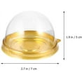 thumbnail image 2 of MINKUROW 200pcs Clear Plastic Mooncake Boxes Mini Cupcake Boxes Cookie Muffin Boxes with Dome Lids for Wedding Birthday Christmas Party (Gold Black), 2 of 9