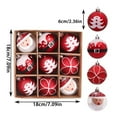 thumbnail image 2 of 2025 & CISIL 9 Christmas Balls Christmas Tree Decoration Ornaments For Christmas Tree Holiday Wreath Garland Decoration Ornaments, Red And Gold, 6cm, 2 of 2