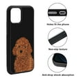 thumbnail image 2 of FINCIBO Soft Rubber Protector Cover Case for Apple iPhone 12 Pro Max 6.7" 2020 (NOT FIT Apple iPhone 12/12 Pro 6.1" 2020/iPhone 12 mini 5.4" 2020), Brown Toy Poodle Dog, 2 of 5