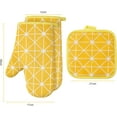 thumbnail image 6 of HEETLY Pot Holders and Oven Mitts Set, 6 Piece Cotton Kitchen Set (2 Oven Mitts + 4 Pot Holders), Heat Resistant 392°F for Cooking Baking Grilling, 6 of 8