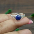 thumbnail image 5 of Lapis Lazuli Pure 925 Sterling Handmade Promise Blue Stone Ring Christmas Gift Jewelry For Women, 5 of 5