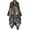 Brown, variant on Women's Winter Vintage Hooded Shawl Wrap Open Front Poncho Cape Pashmina Jacquard Blanket Oversized Cardigan Coat