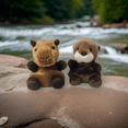 thumbnail image 3 of Set of 2 SELENA SEA OTTER & SID CAPYBARA Palm Pals 5" Animal Plush, Aurora, 3 of 12