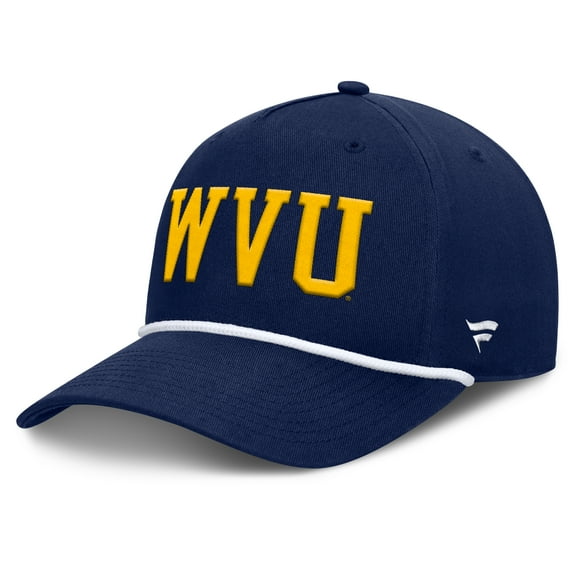 Men's Fanatics  Navy West Virginia Mountaineers Foul Ball Rope Adjustable Hat