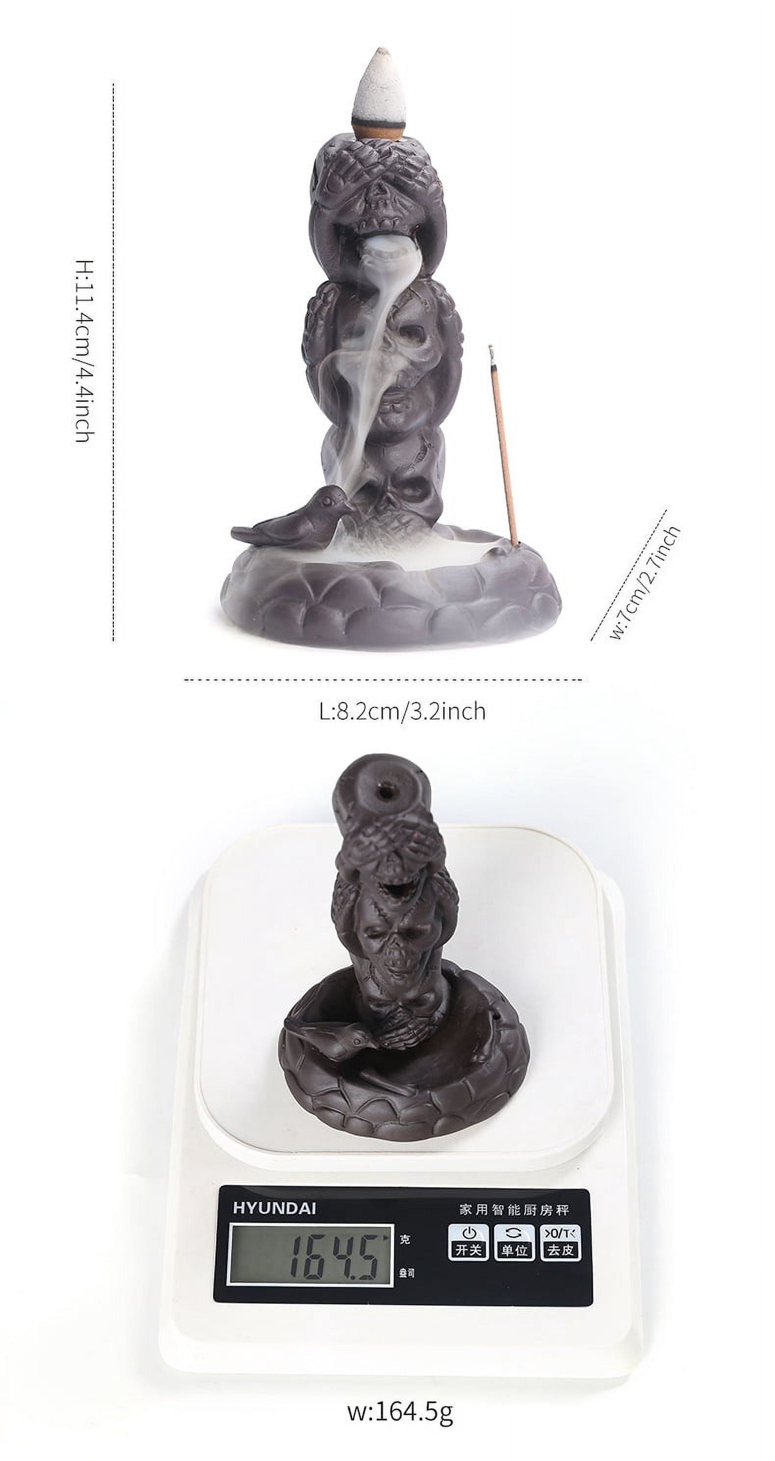Incense Waterfall, Skull Backflow Incense Holder, Halloween Incense Burner, Decorative Skull Incense Holder, Backflow Incense Burner, Skull Incense Waterfall, Halloween Skull Decor